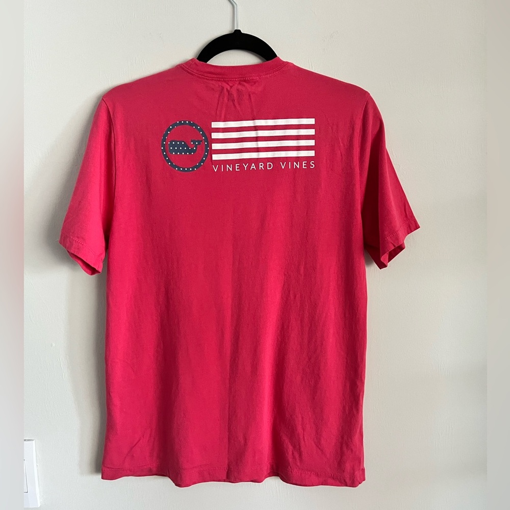 Vineyard Vines Boys American Flag Whale Design sz XL Red White & Blue Like New